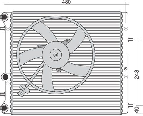 MAGNETI MARELLI Radiators, Motora dzesēšanas sistēma 350213851000
